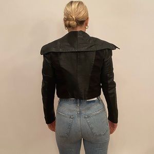 Cropped Leather Jacket - Made in Italy
